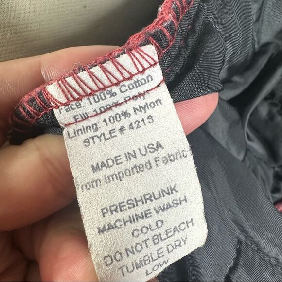 Habitat Size Small Red Quilted Sleeveless Button Front Jacket Vest - Picture 8 of 11